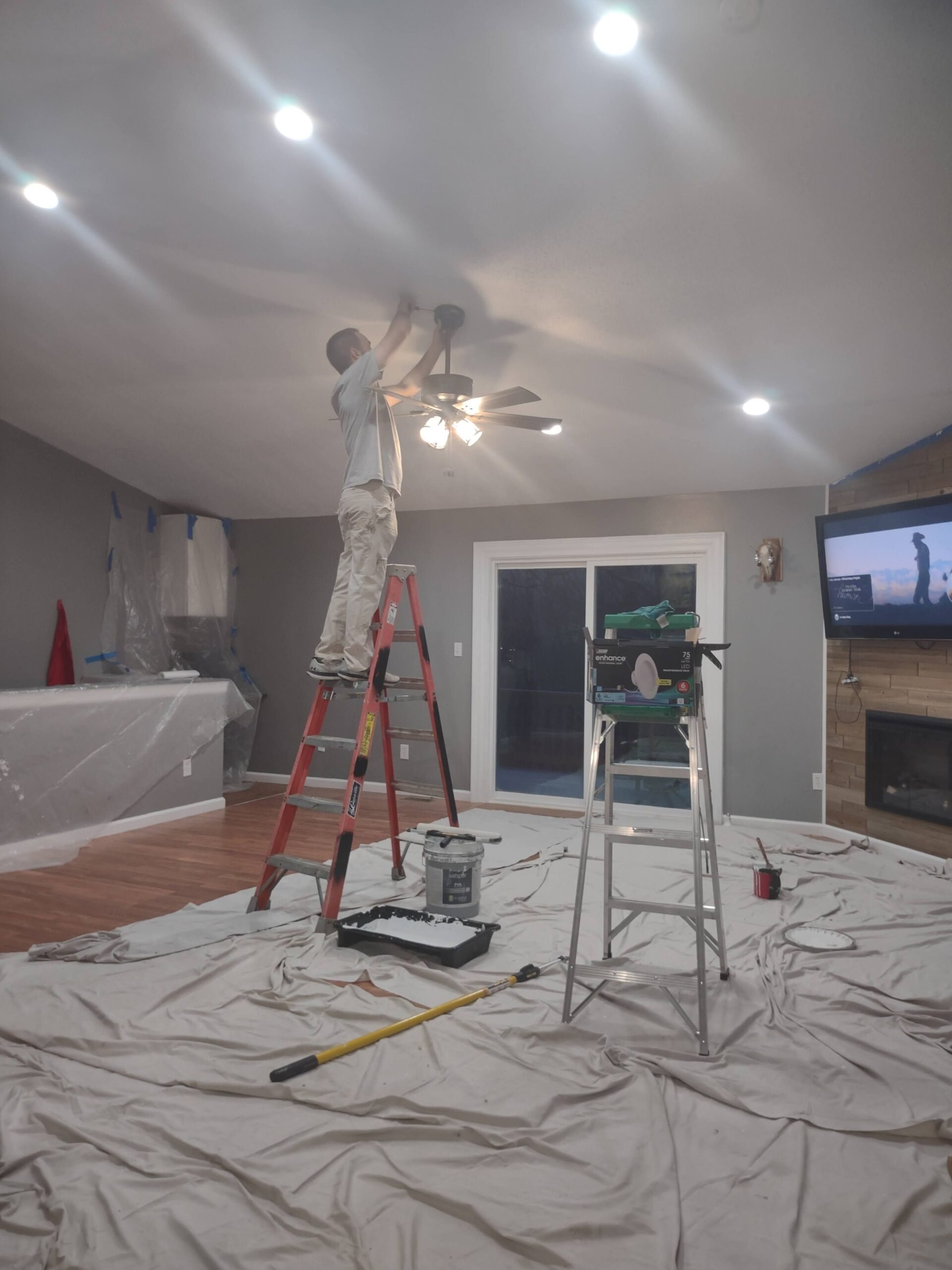 light fixture and ceiling fan replacement